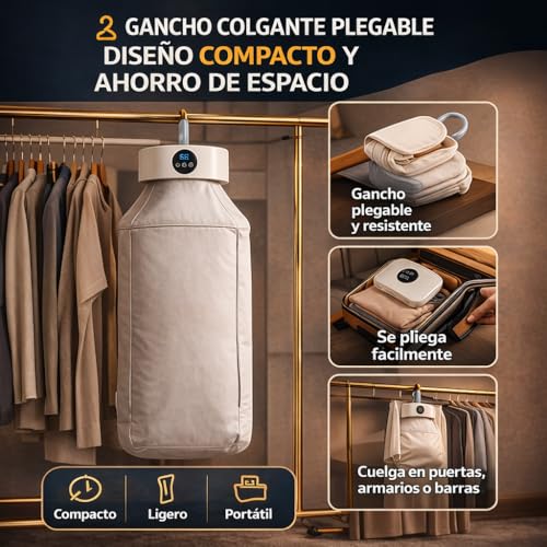 Thumbnail 4 de ZALEZ Secadora de Ropa Portátil: secado 360° con temperatura suave y temporizador