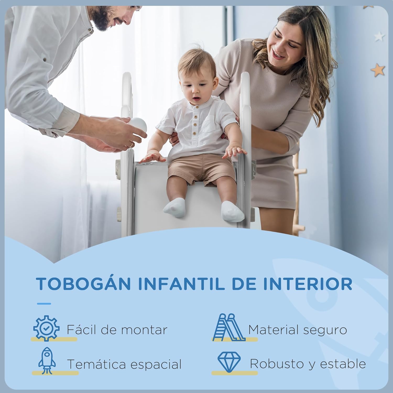Thumbnail 4 de AIYAPLAY Tobogán Infantil 18 36 Meses 157 cm Gris