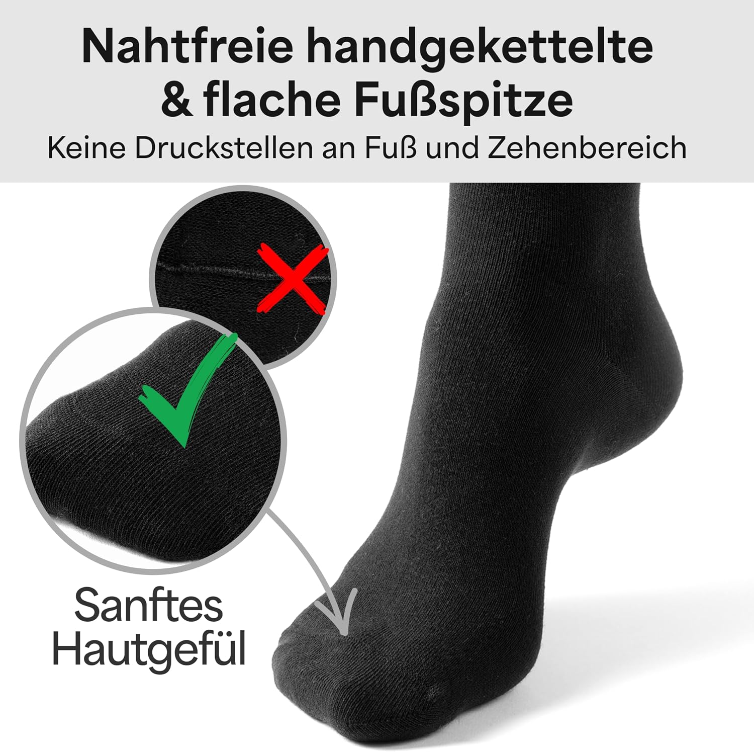 Detalle de HELDENWERK Diabetikersocken – Extraweite 10 Paar