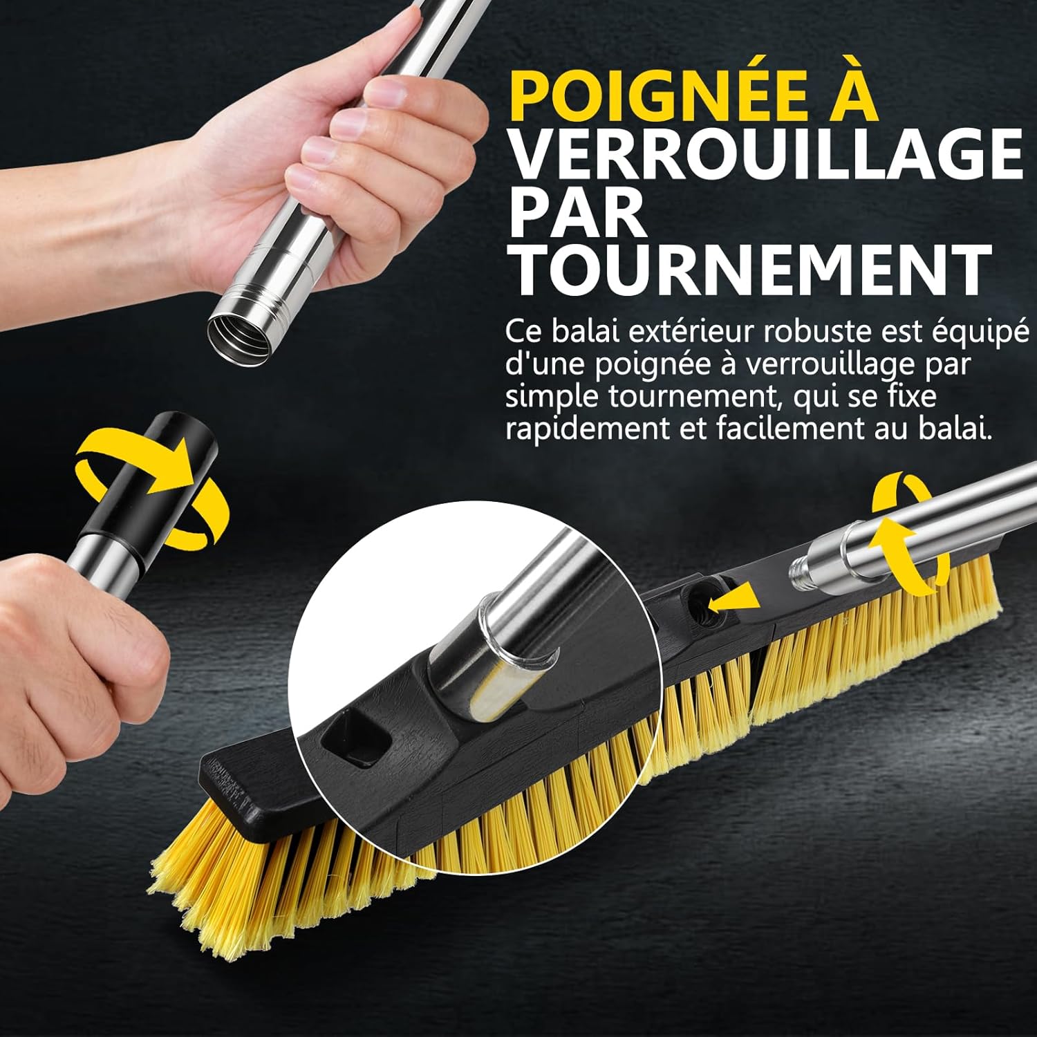 Thumbnail 4 de Masthome Balai Brosse Extérieur 63 cm — balai industriel robuste pour espaces extérieurs