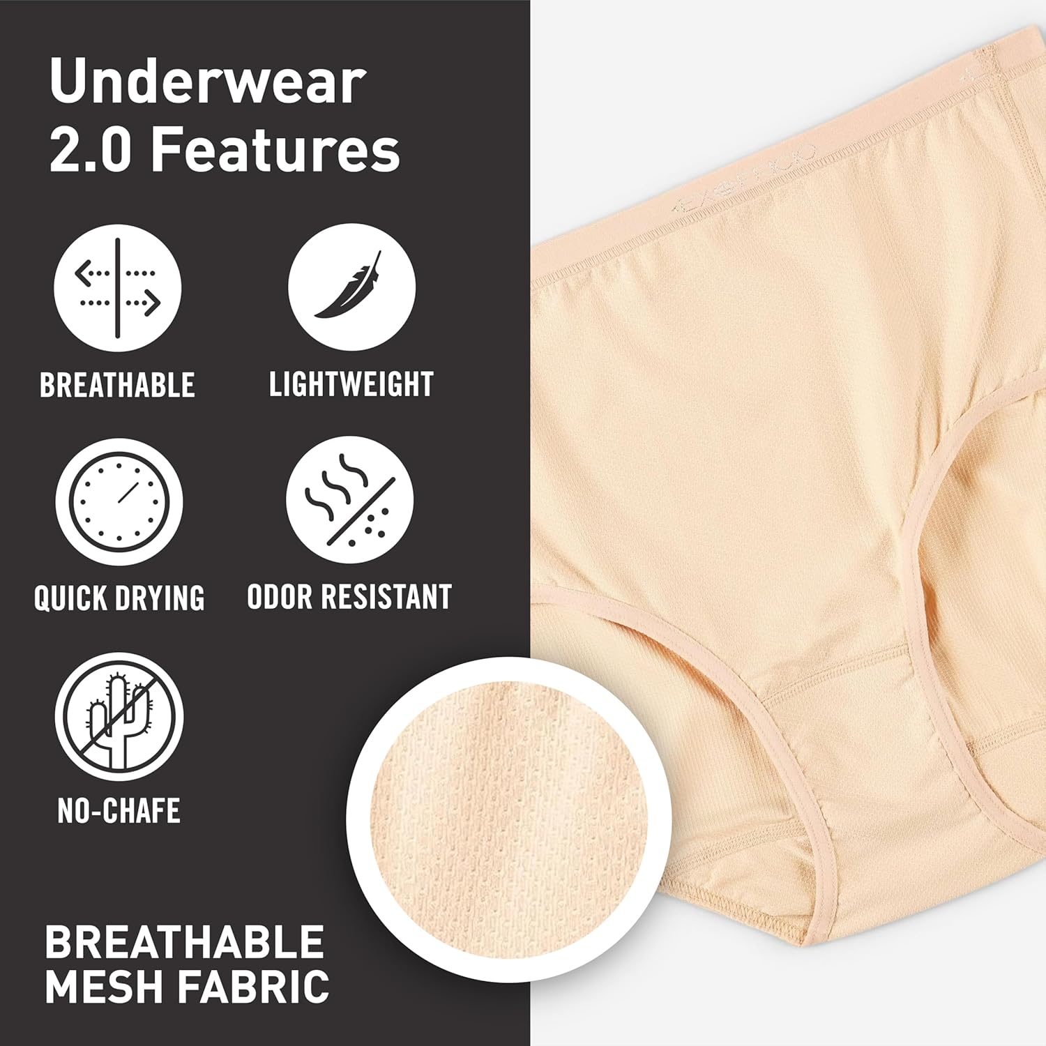 Detalle 2 de ExOfficio Women's Give-N-Go 2.0 Full Cut Brief - Breathable, Durable Travel Underwear