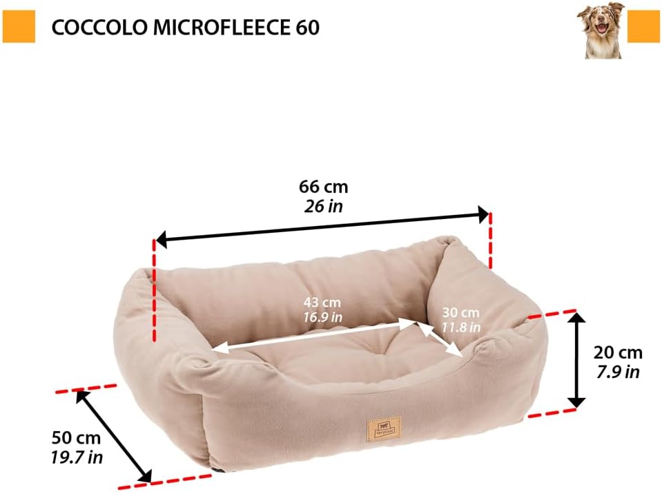 Detalle 2 de Ferplast COCCOLO Microfleece cuscino per cane e gatto 66×50×20 cm