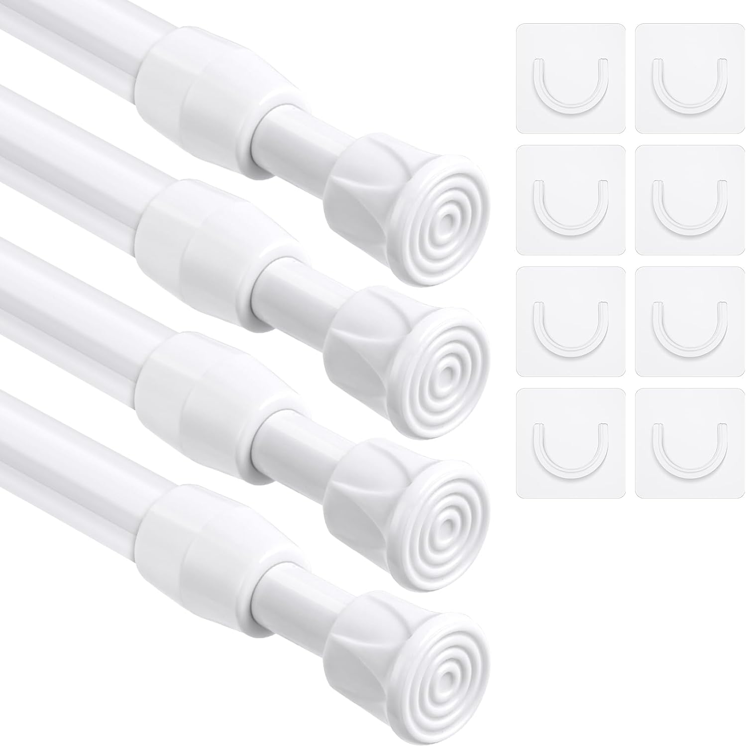 Detalle de Flintronic Tringle à Rideau télescopique 4 pièces, barre sans perçage 40–70 cm, Ø 13 mm