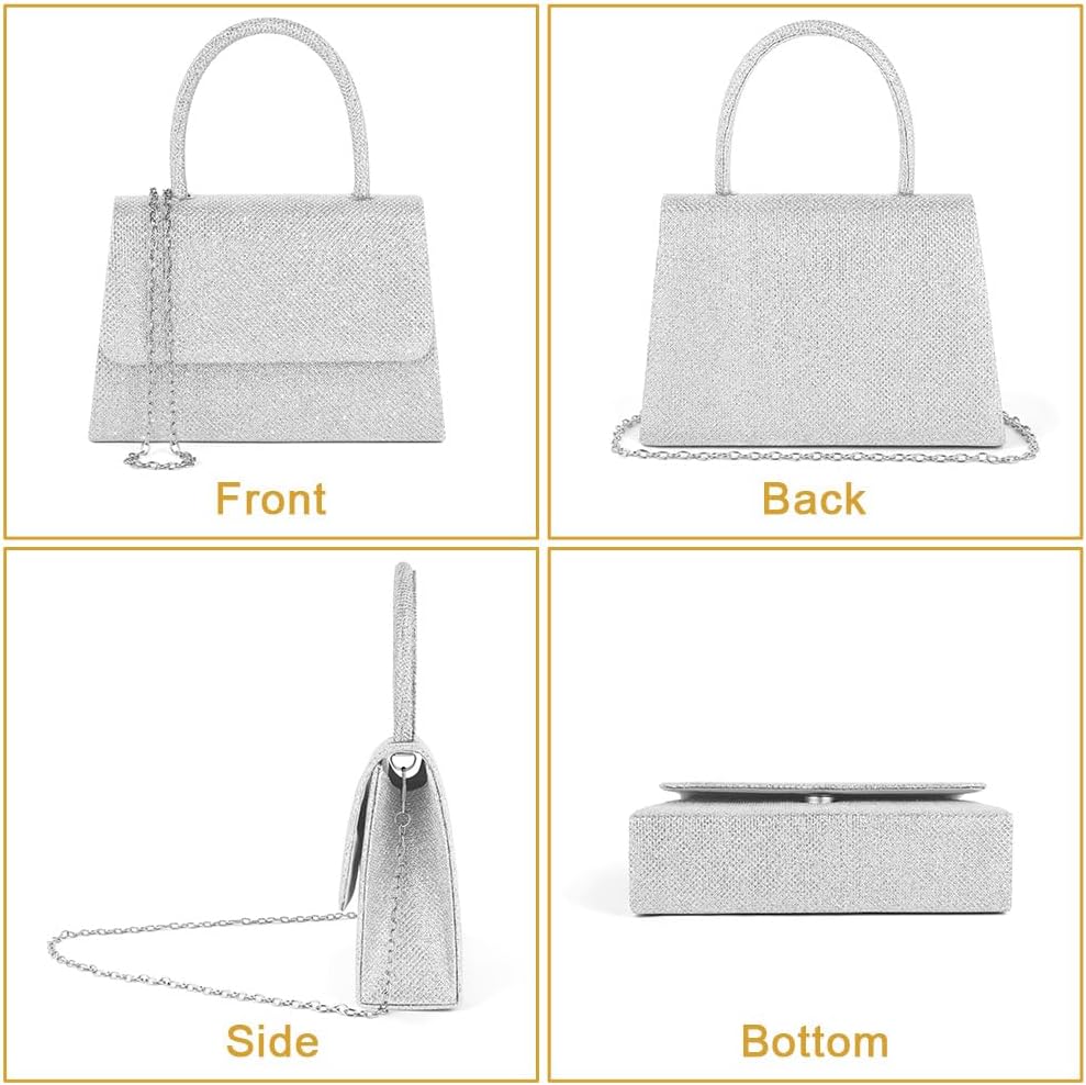 Thumbnail 6 de Adiwo sac de soirée femme pochette à paillettes avec chaîne