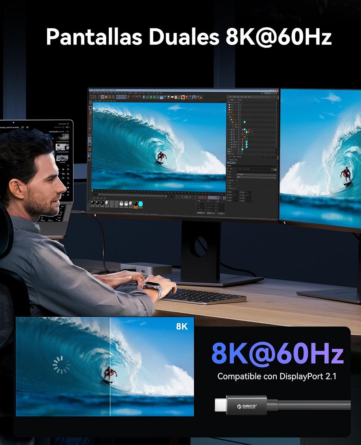 Thumbnail 3 de ORICO Cable Thunderbolt 5