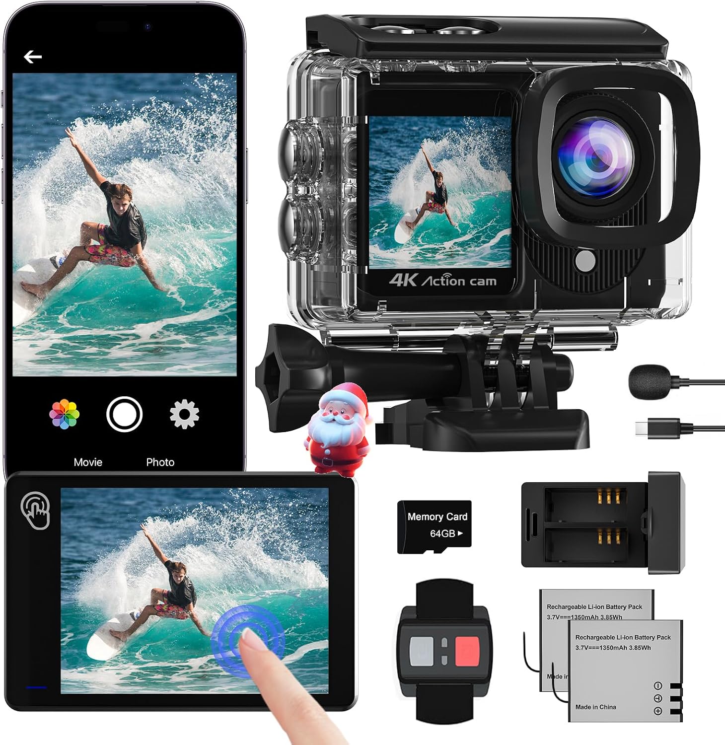 Detalle de Camlance 4K60FPS Cámara deportiva 48MP 64GB