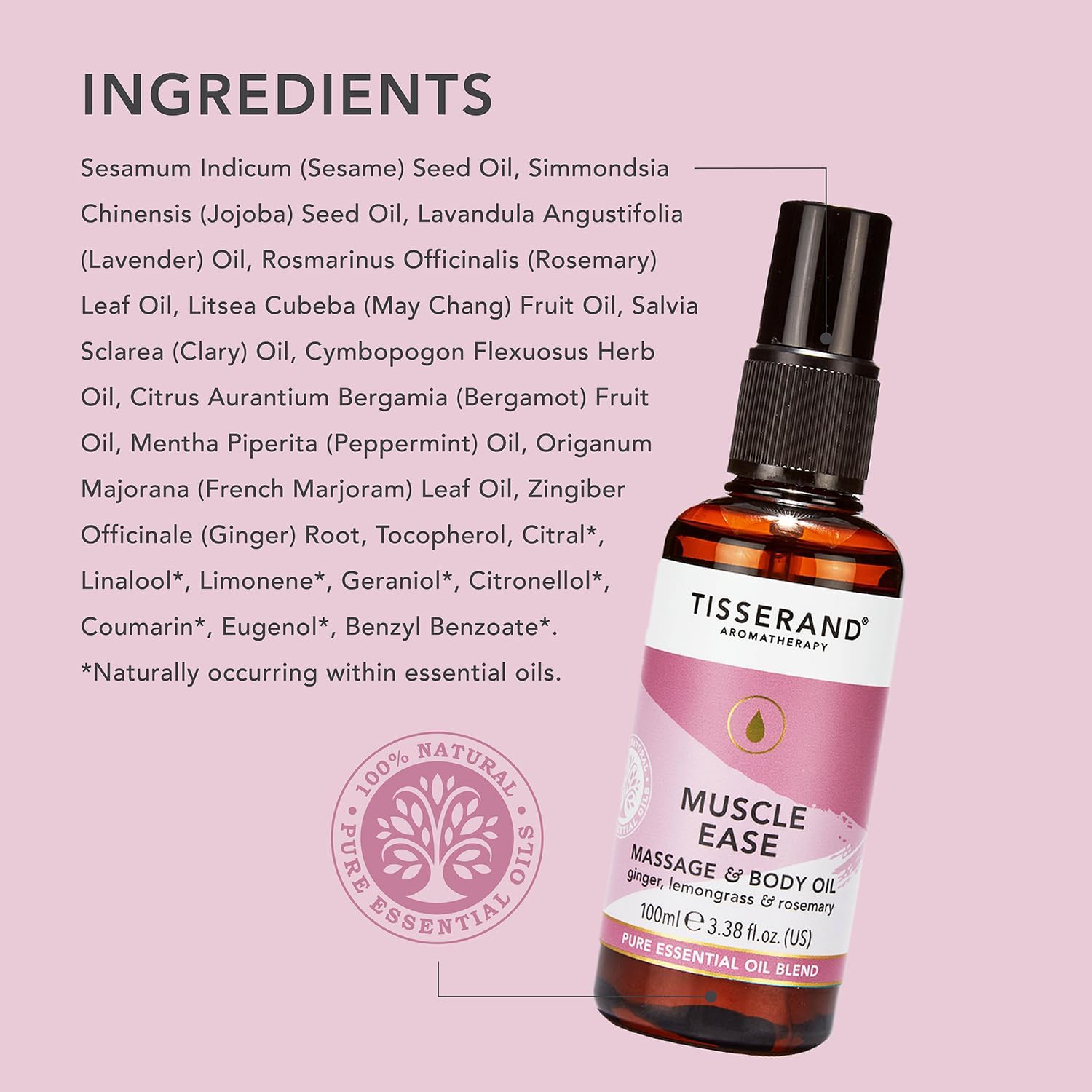 Thumbnail 6 de Tisserand Muscle Ease Massage and Body Oil – Ginger, Lemongrass & Rosemary (100ml)