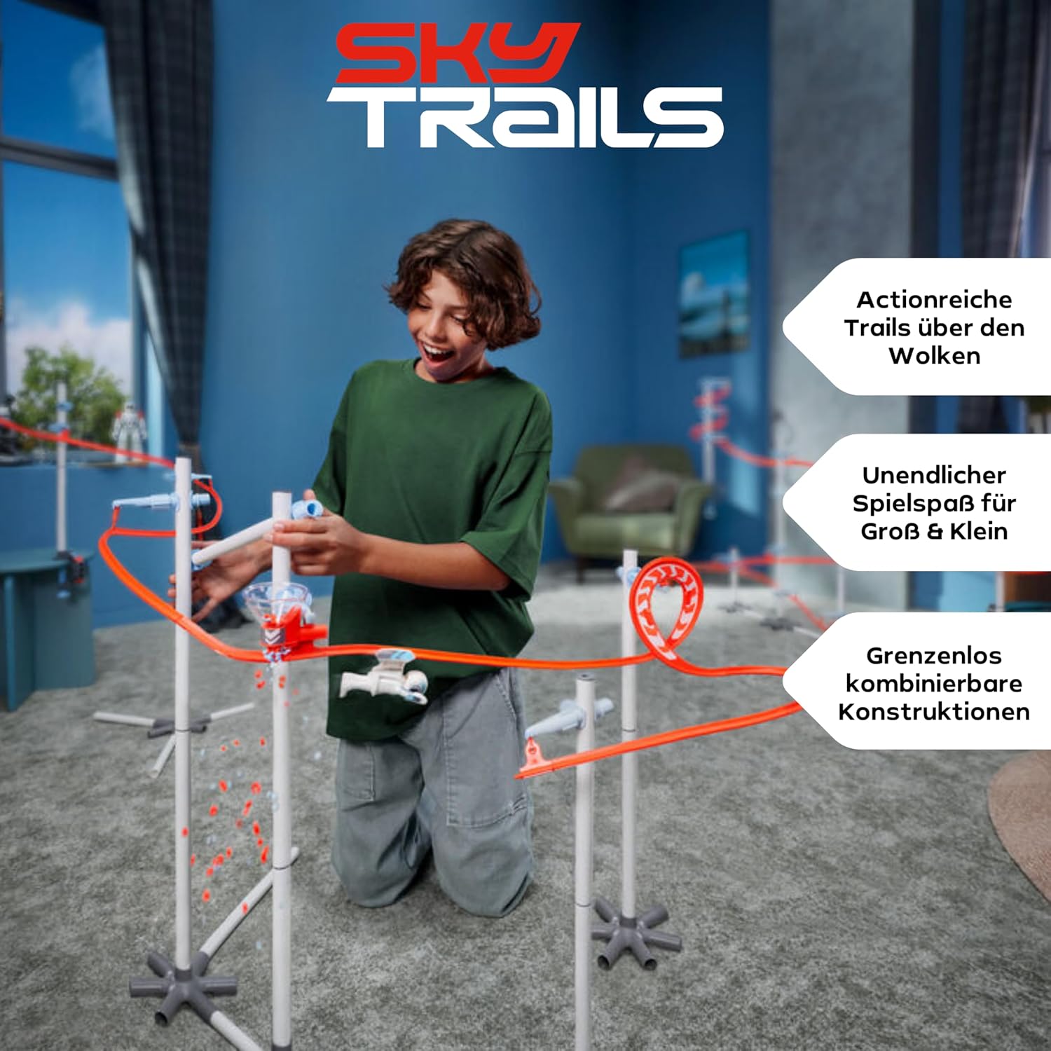 Detalle de Sky Trails Starter Kit 71969 – Konstruktionsspielzeug für fantasievolle Racing-Parcours ab 7 Jahren