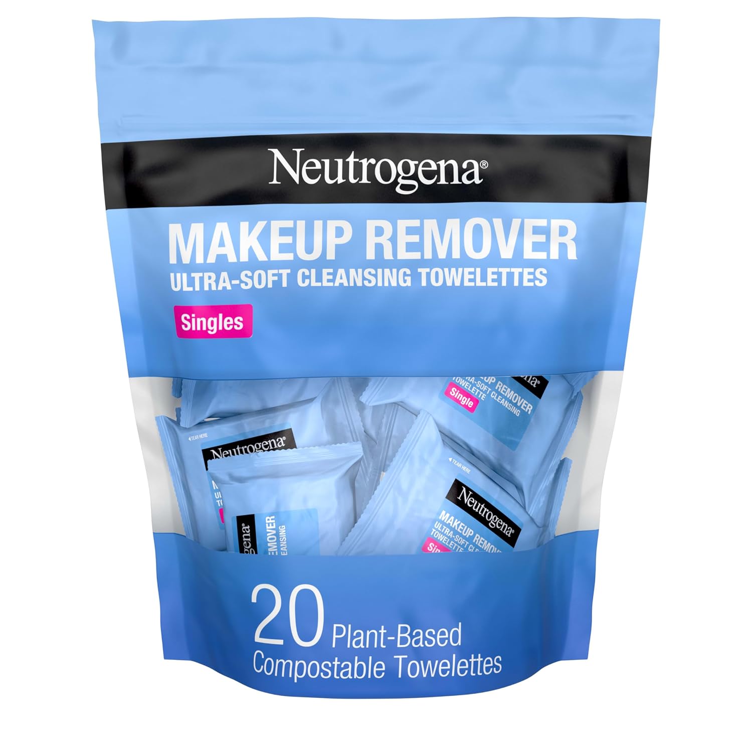 Detalle de Neutrogena Makeup Remover Wipe Singles 20ct 🎀