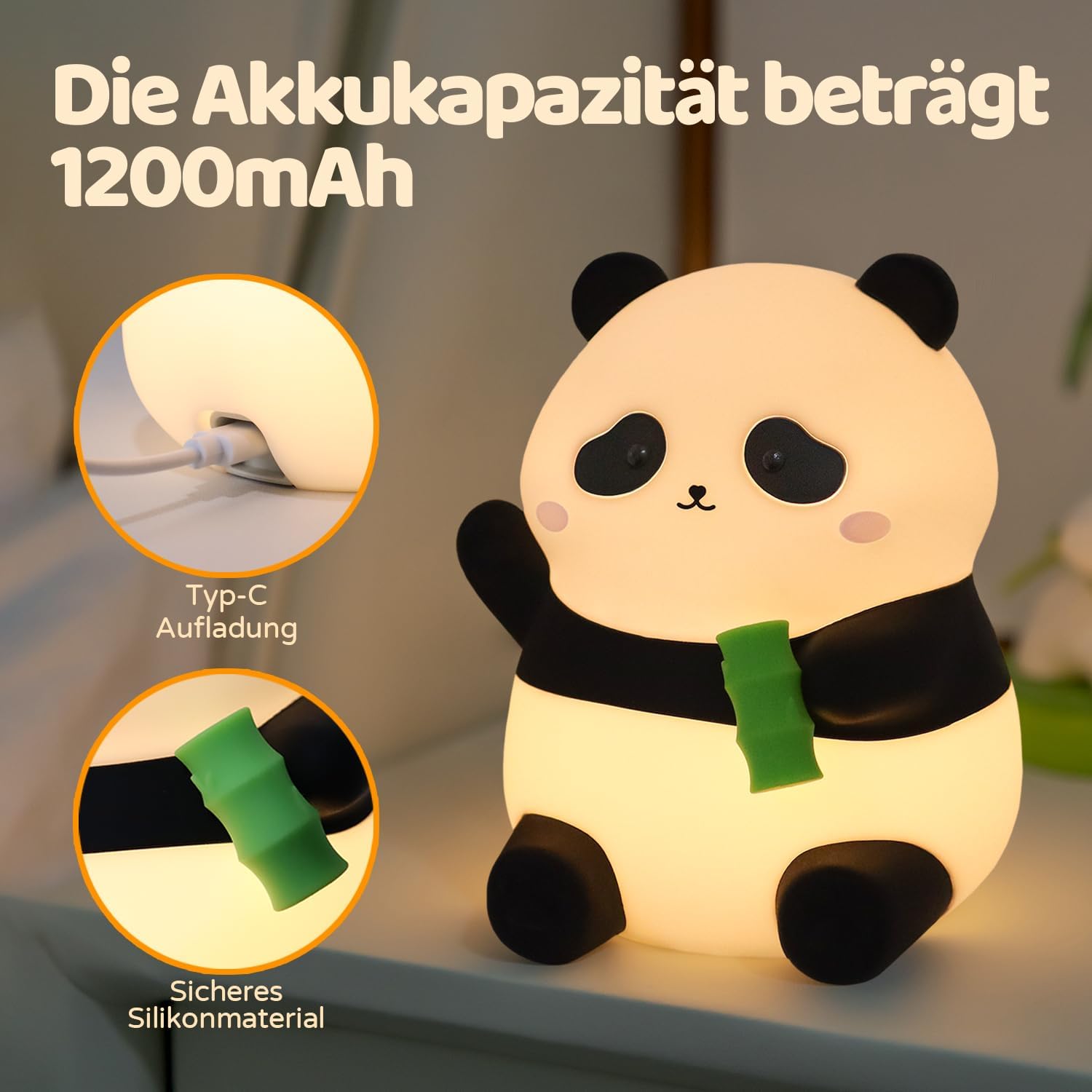 Thumbnail 5 de Rytinazzz Panda Lampe 50 Std Laufzeit 🐼