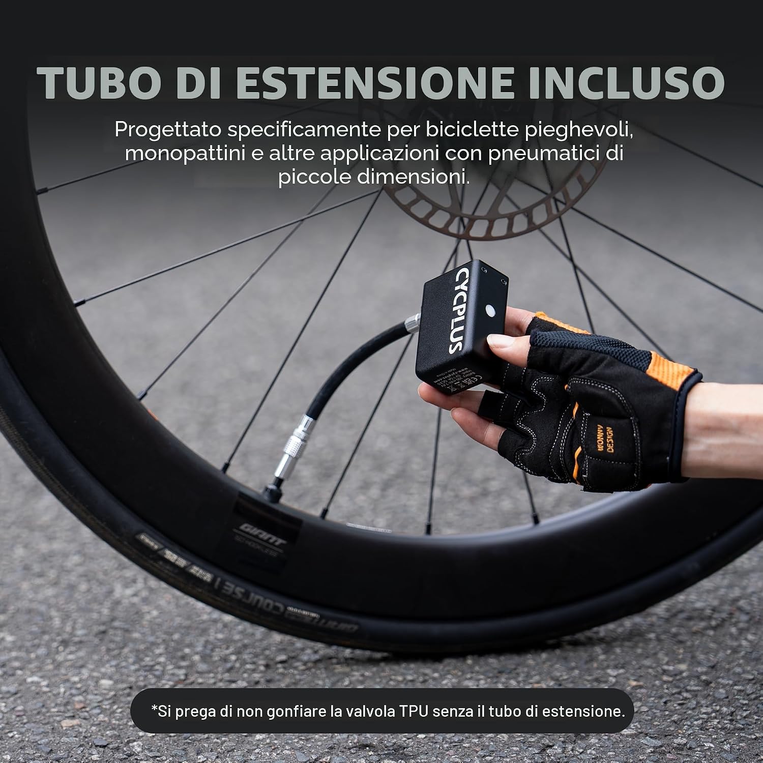 Thumbnail 4 de CYCPLUS Tiny E-Pump: pompa per bici elettrica ultra‑mini, potente e ricaricabile