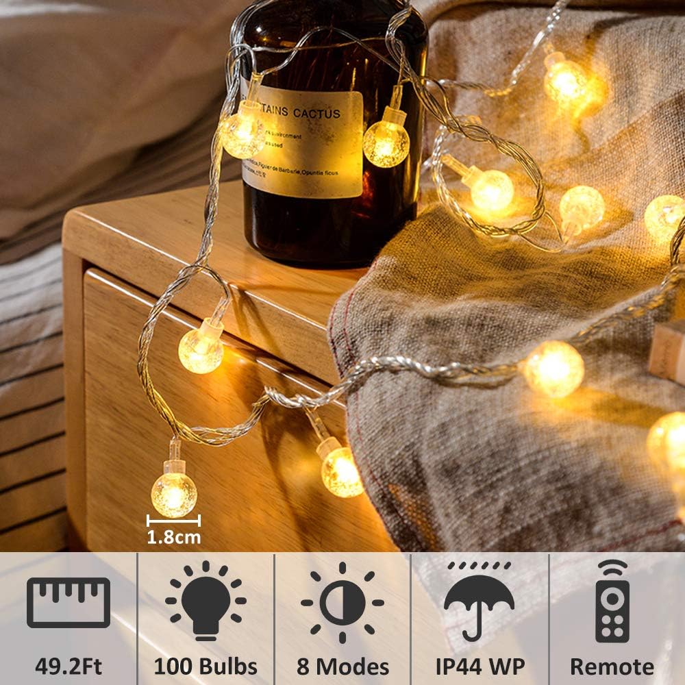 Detalle de Zorela Globe fairy lights 15m 100 LED
