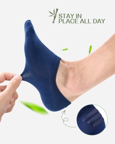 Thumbnail 1 de Ciro ld Bamboo No Show Socks for Men & Women – 6 Pairs, Navy, 9-12
