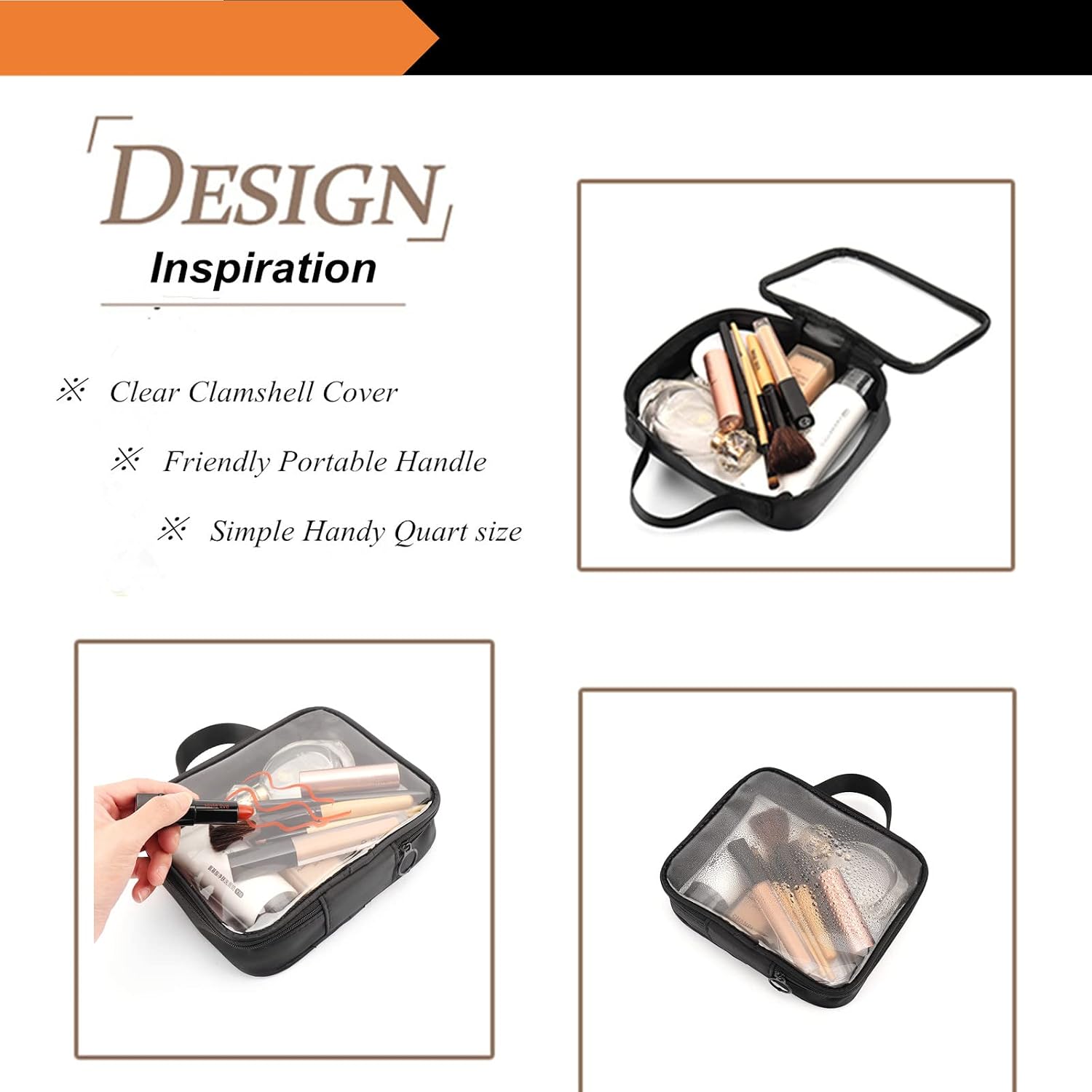 Thumbnail 3 de TSA Approved Clear Travel Toiletry Bags by TRIPON – 2pc Clear Plastic Waterproof Cosmetic Pouch Set