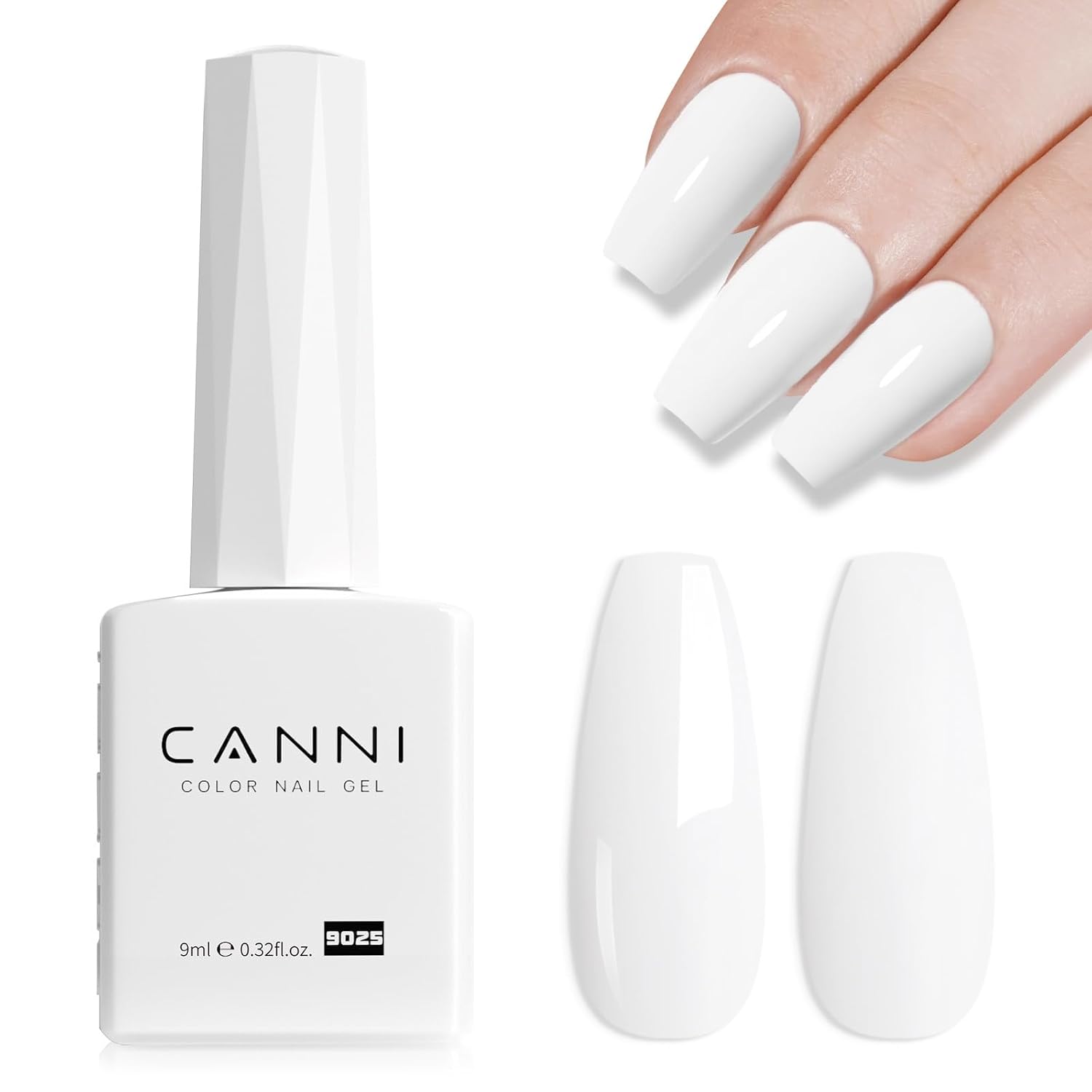 Detalle de CANNI White Gel Polish Pure White, UV/LED