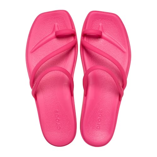 Detalle de Crocs Women's Miami Toe Loop Sandals in Dragon Fruit (UK 9)