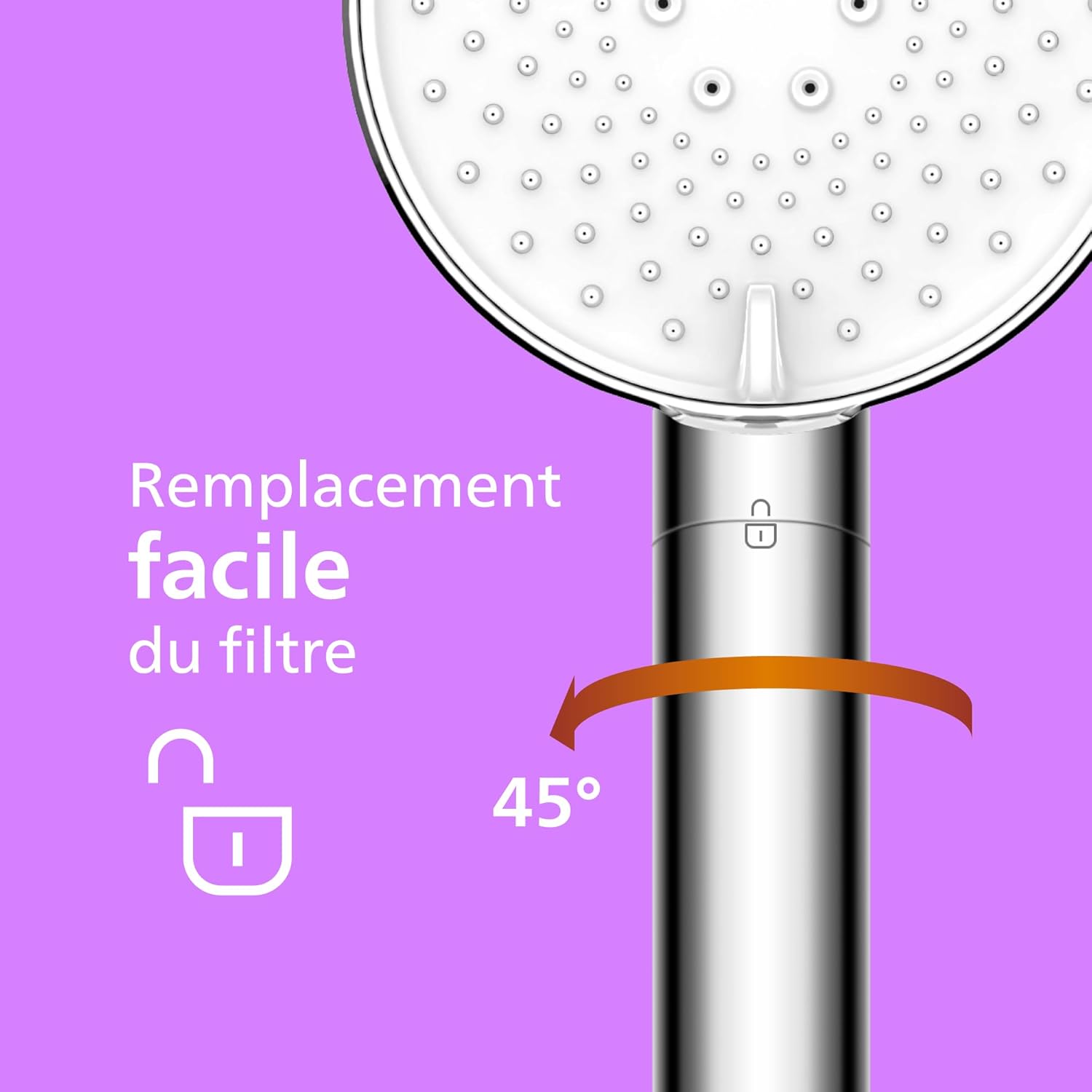 Thumbnail 2 de Philips Pommeau de douche avec filtre — purification efficace et 3 jets pour peau et cheveux