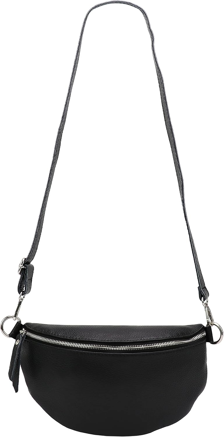 Detalle de SH Leder ® Lala G399 Sac Banane en Cuir véritable – Unisexe, 30 x 18 cm