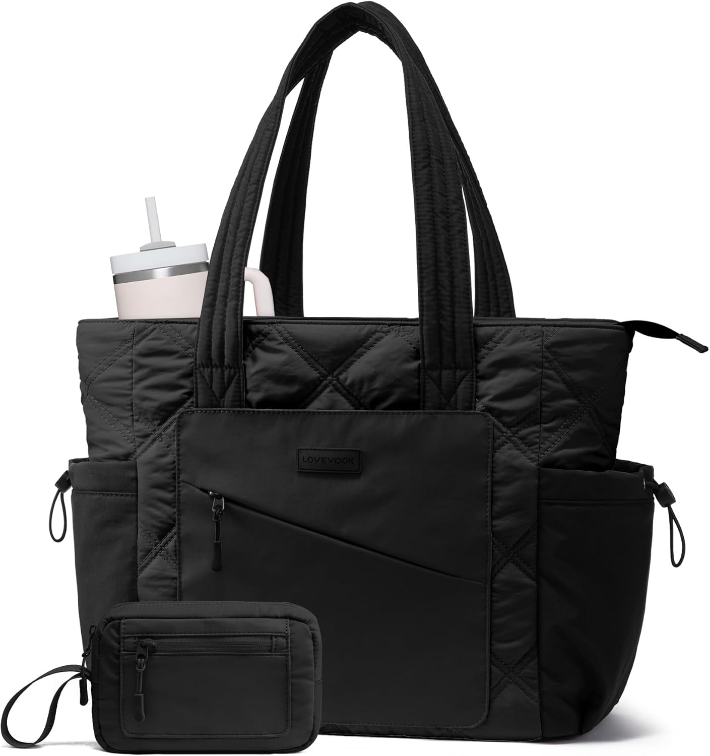Detalle de LOVEVOOK Shopper Tasche Damen Groß 15,6 Zoll