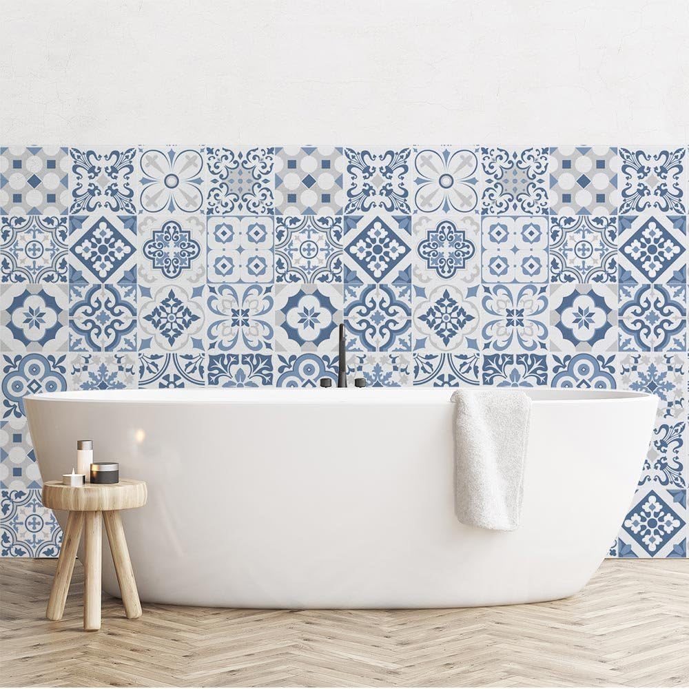 Detalle de RE-COVERTILES Adesivi per piastrelle 12 pz 15x15 cm 🧩