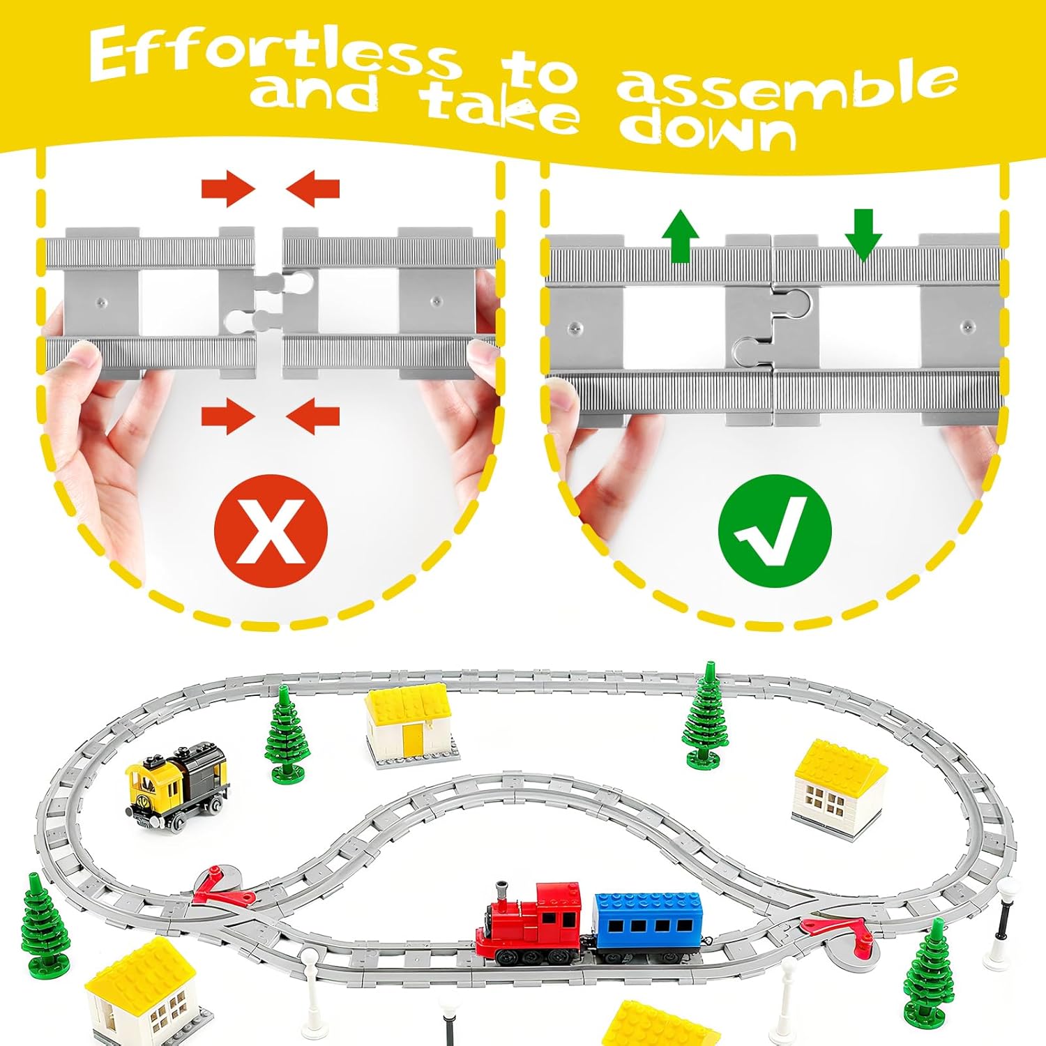 Thumbnail 3 de Zug Schienen Set 32-teilig für kreative Eisenbahn