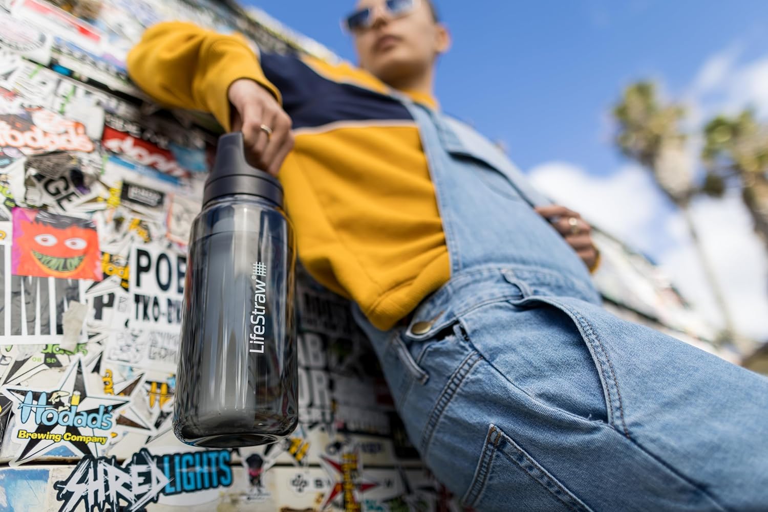 Thumbnail 4 de LifeStraw Go Series 1L BPA-Free Water Filter Bottle (2-pack) – Icelandic Blue & Aegean Sea