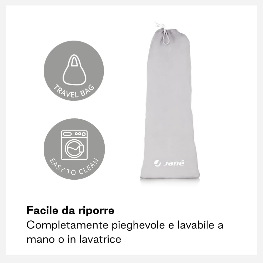 Thumbnail 6 de Jané Sponda Letto Ribaltabile 110 cm – Extra Alta e Traspirante, Pieghevole con Borsa Grigio