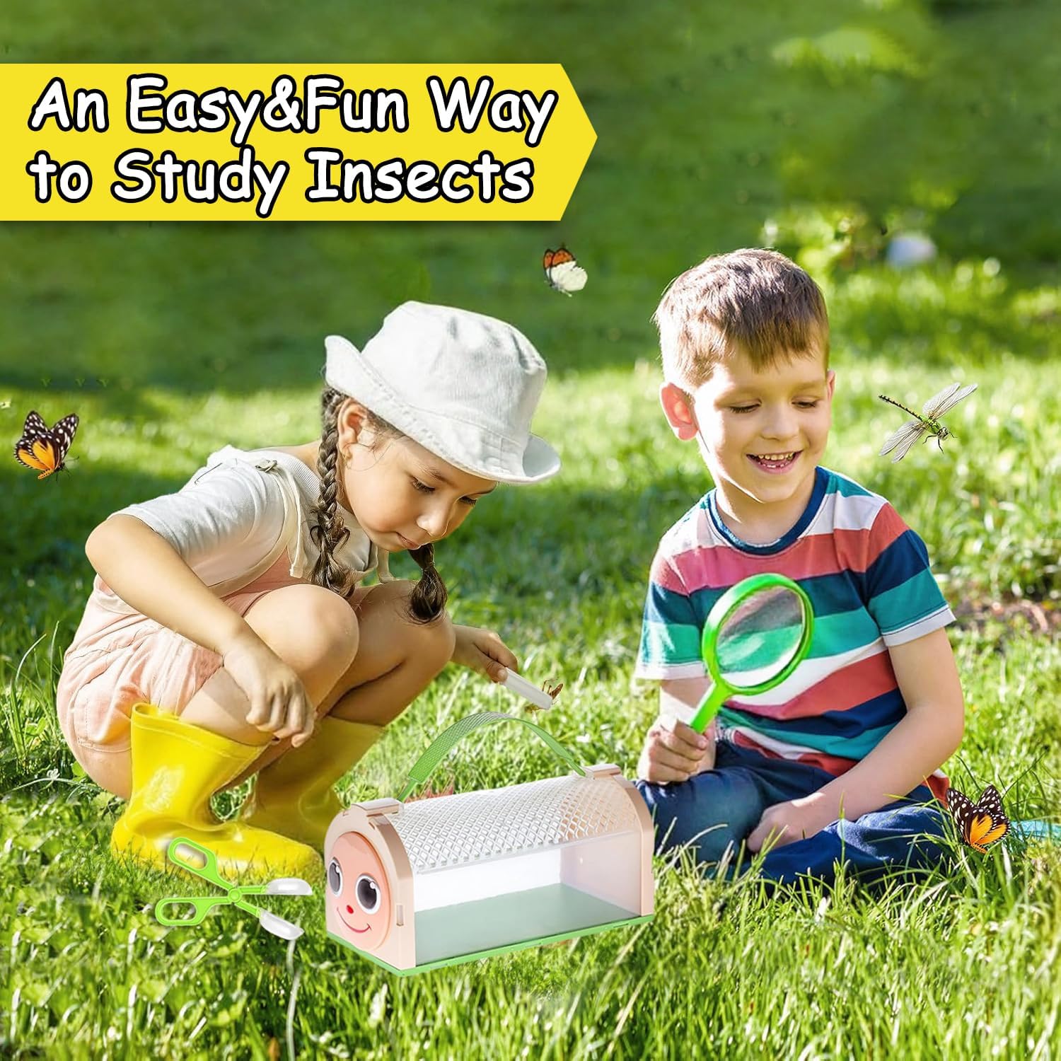 Thumbnail 5 de Bug Catcher Kit for Kids: Critter Habitat Box with Carrying Handle and Easy-Access Door