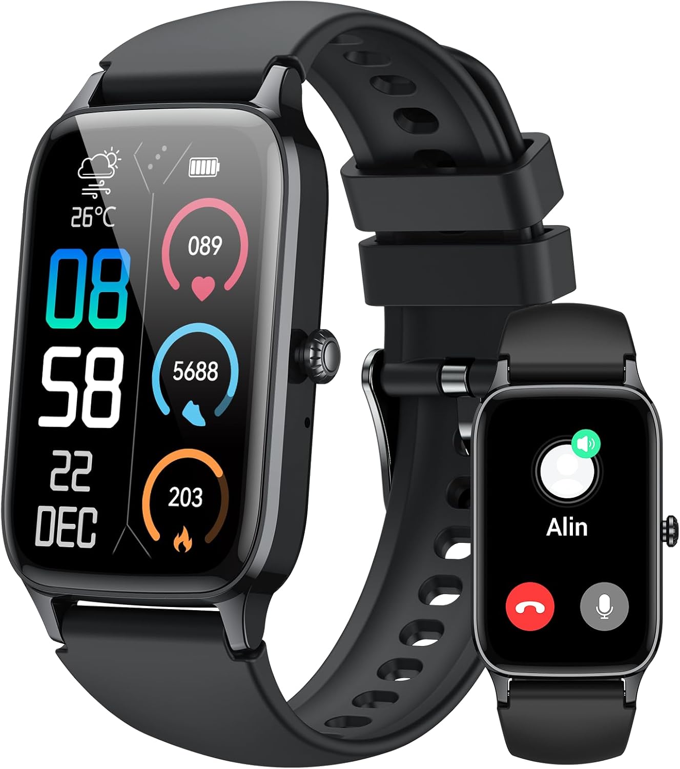 Detalle de Smart Watch for Men & Women with 1.57” HD Touch Display, 110+ Sports Modes and IP68 Waterproof Rating