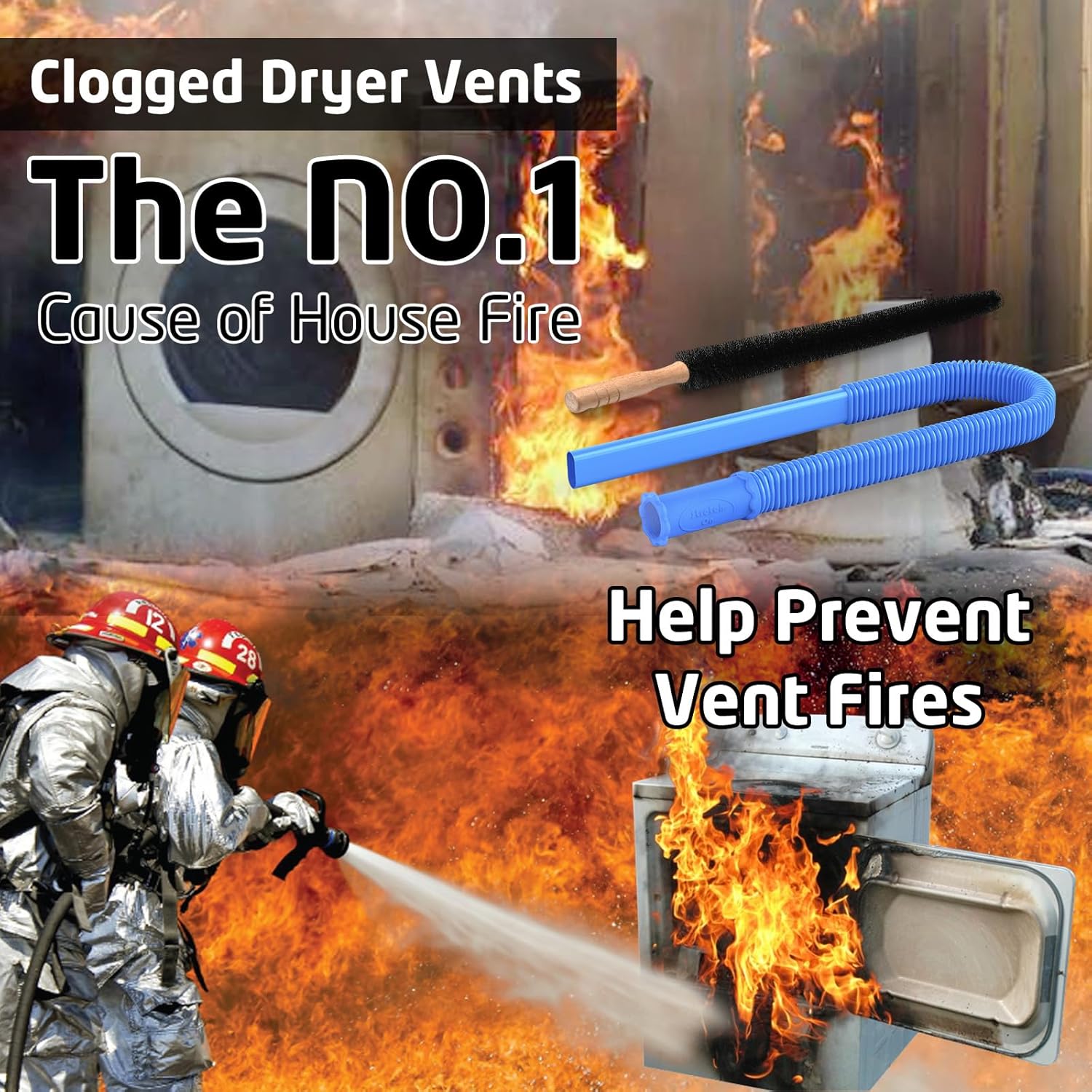 Thumbnail 6 de PetOde 2 Pieces Dryer Vent Cleaner Kit with Universal Vacuum Connector