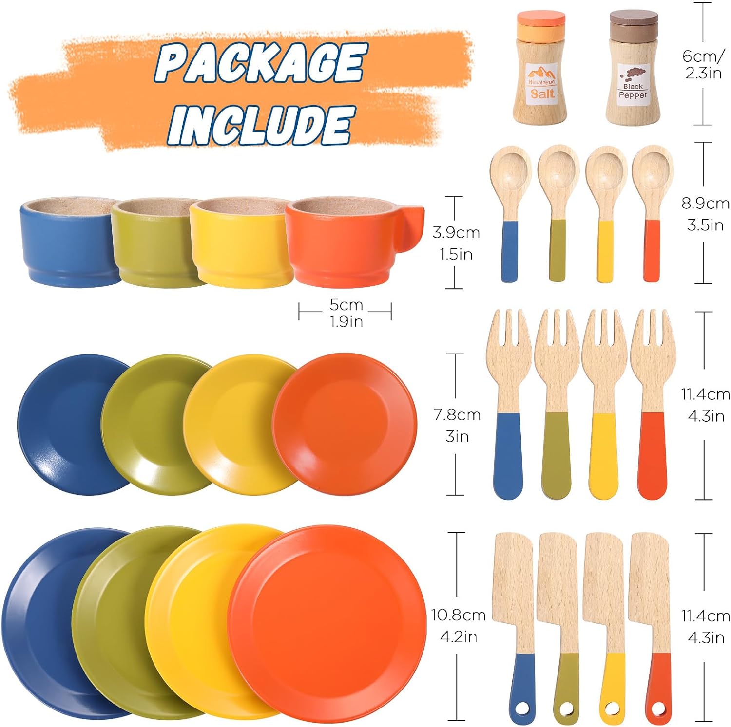 Thumbnail 4 de GAGAKU Wooden Play Food Sets for Kids Kitchen (26-Piece Montessori Wooden Pretend Food Set)
