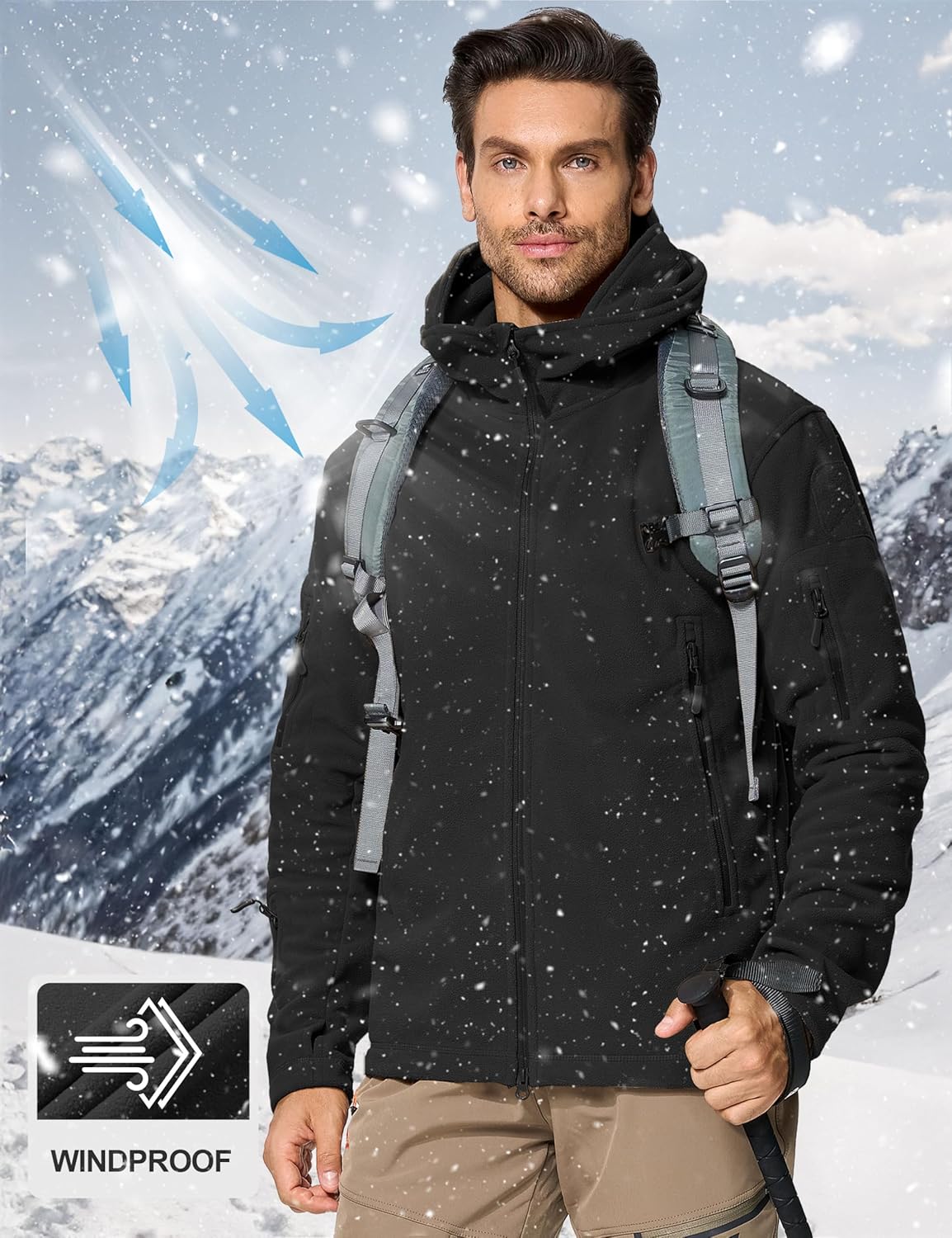 Detalle 2 de CRYSULLY Tactical Fleece Jacket 7 pockets
