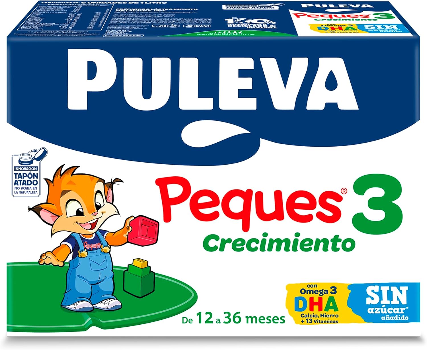 Thumbnail 4 de Puleva Peques 3 Crecimiento 12-36 meses 🧸 Caja 6L