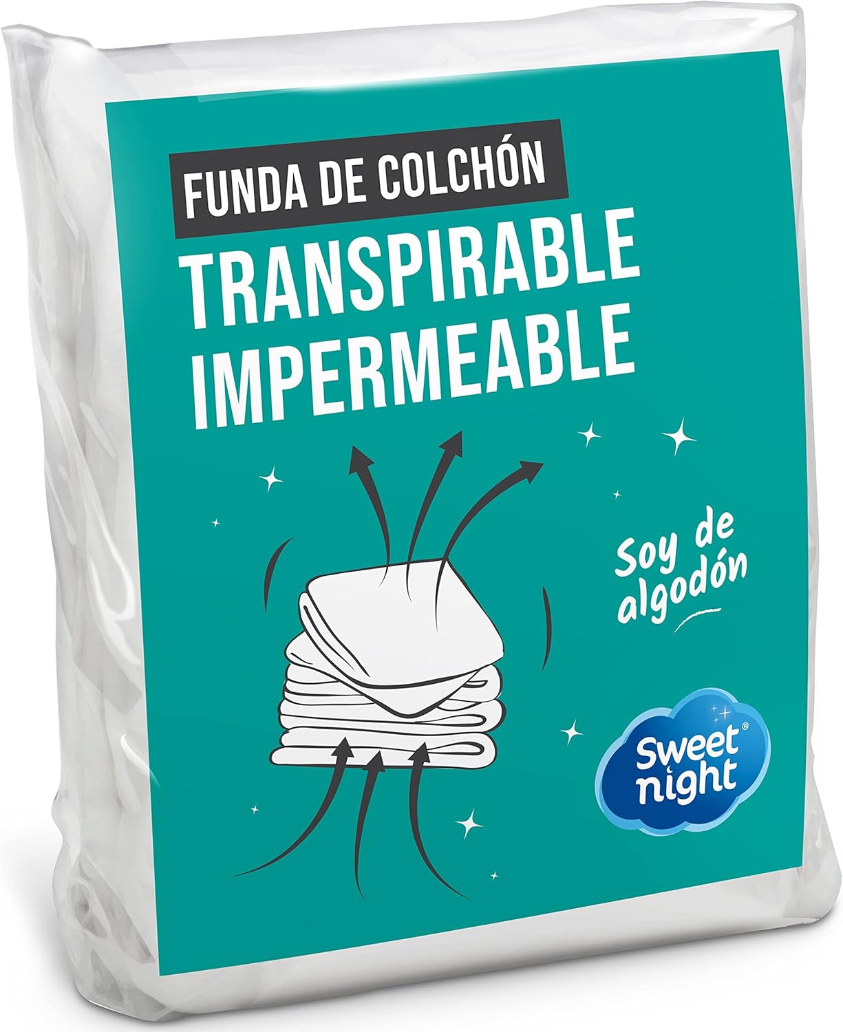 Detalle 2 de Sweetnight Protector de Colchón 160x200 cm 🛏️ Impermeable y Transpirable