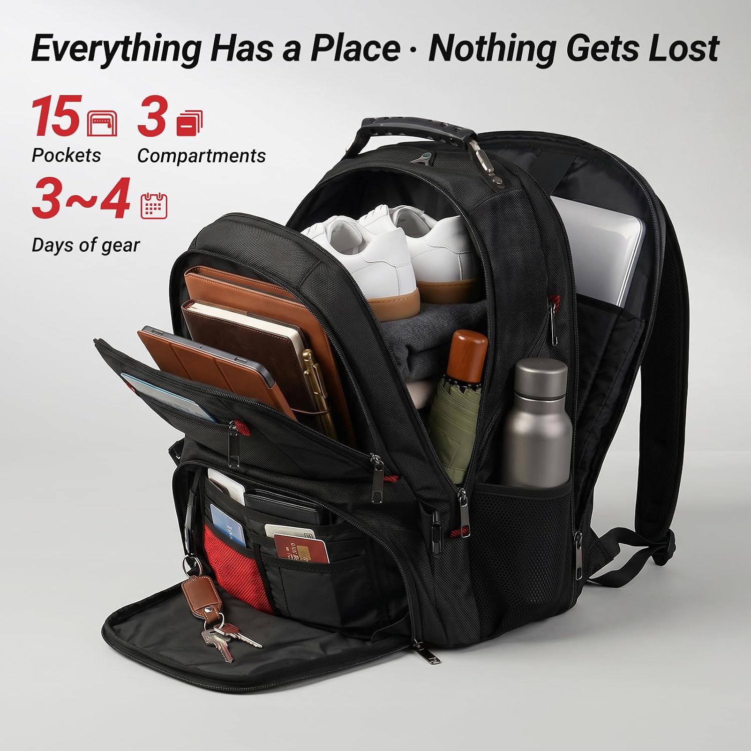Thumbnail 1 de YOREPEK Large Laptop Backpack for Men: Heavy Duty Travel Backpack