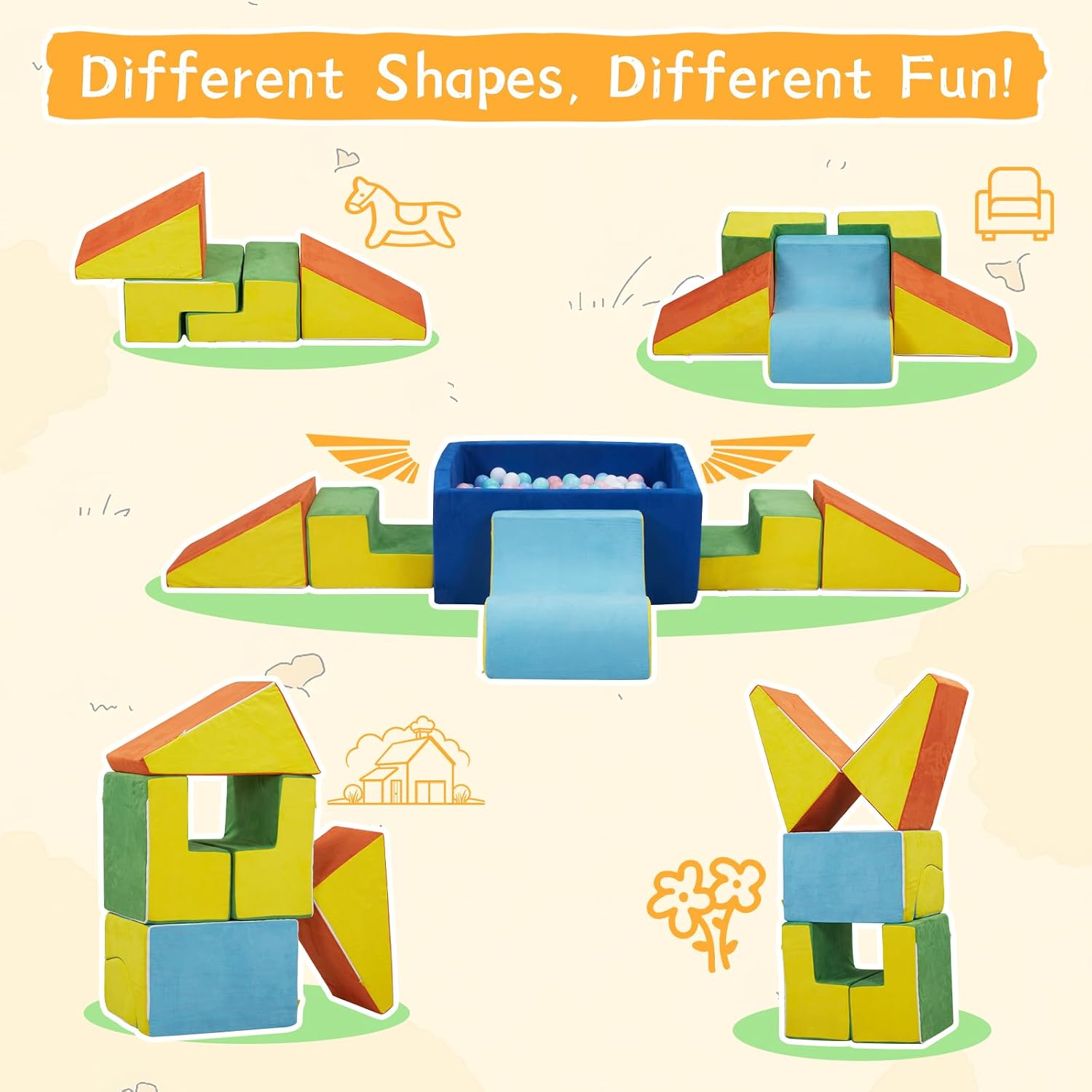 Thumbnail 5 de STAOLENE Soft Foam Climbing Blocks 6PCS