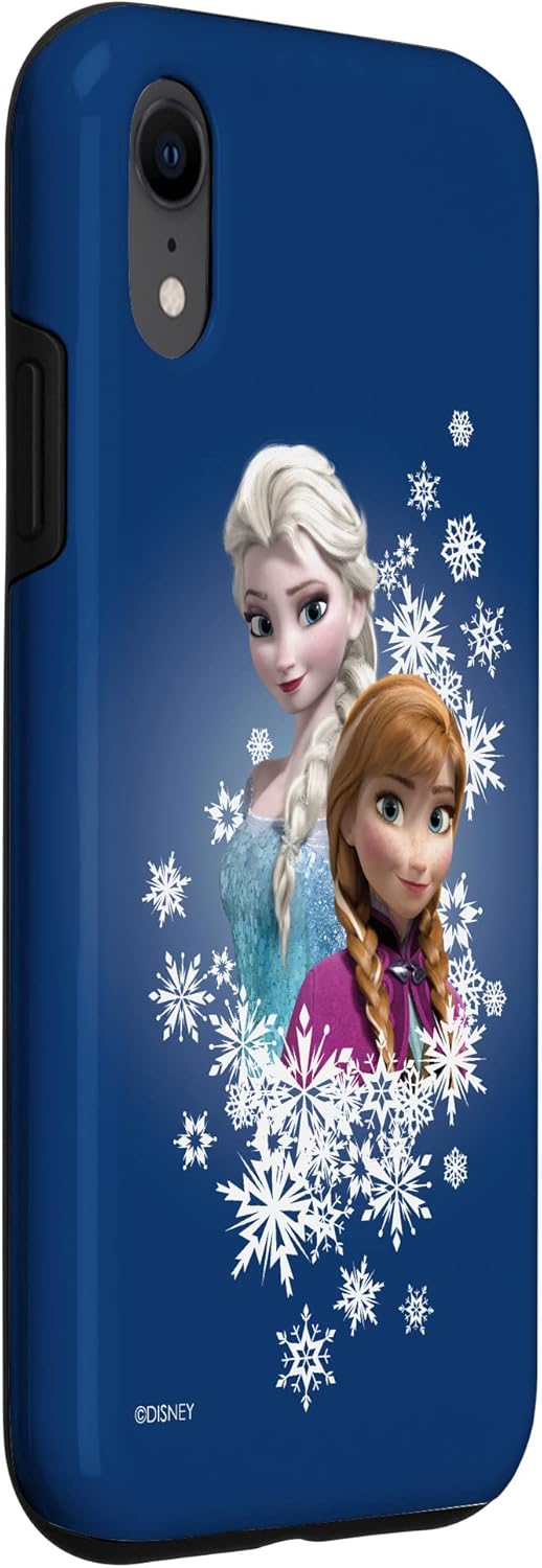 Thumbnail 2 de Coque pour iPhone XR Disney La Reine des Neiges Anna et Elsa – Sisters et flocons de neige