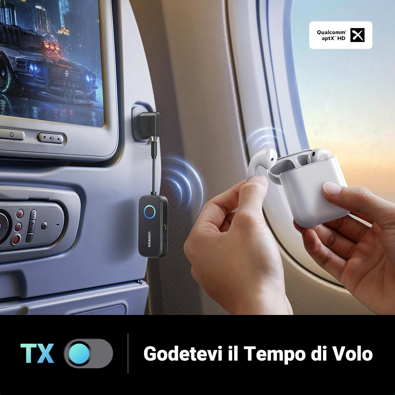 Thumbnail 3 de UGREEN aptX Adattatore Bluetooth Aereo 2 in 1
