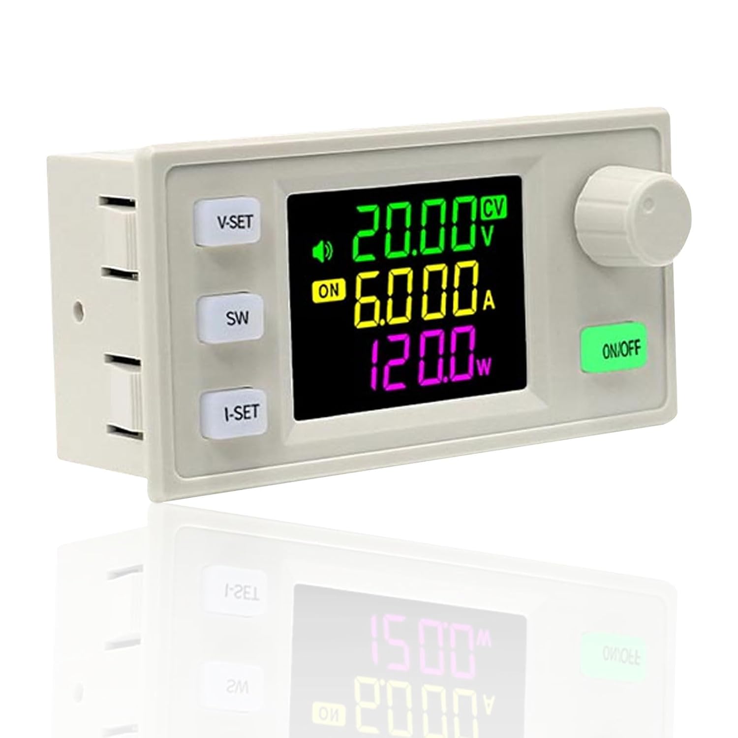 Detalle de Heemol SK120X justerbar buck-boost-omvandlare, digital styrning, 120 W, 6 A