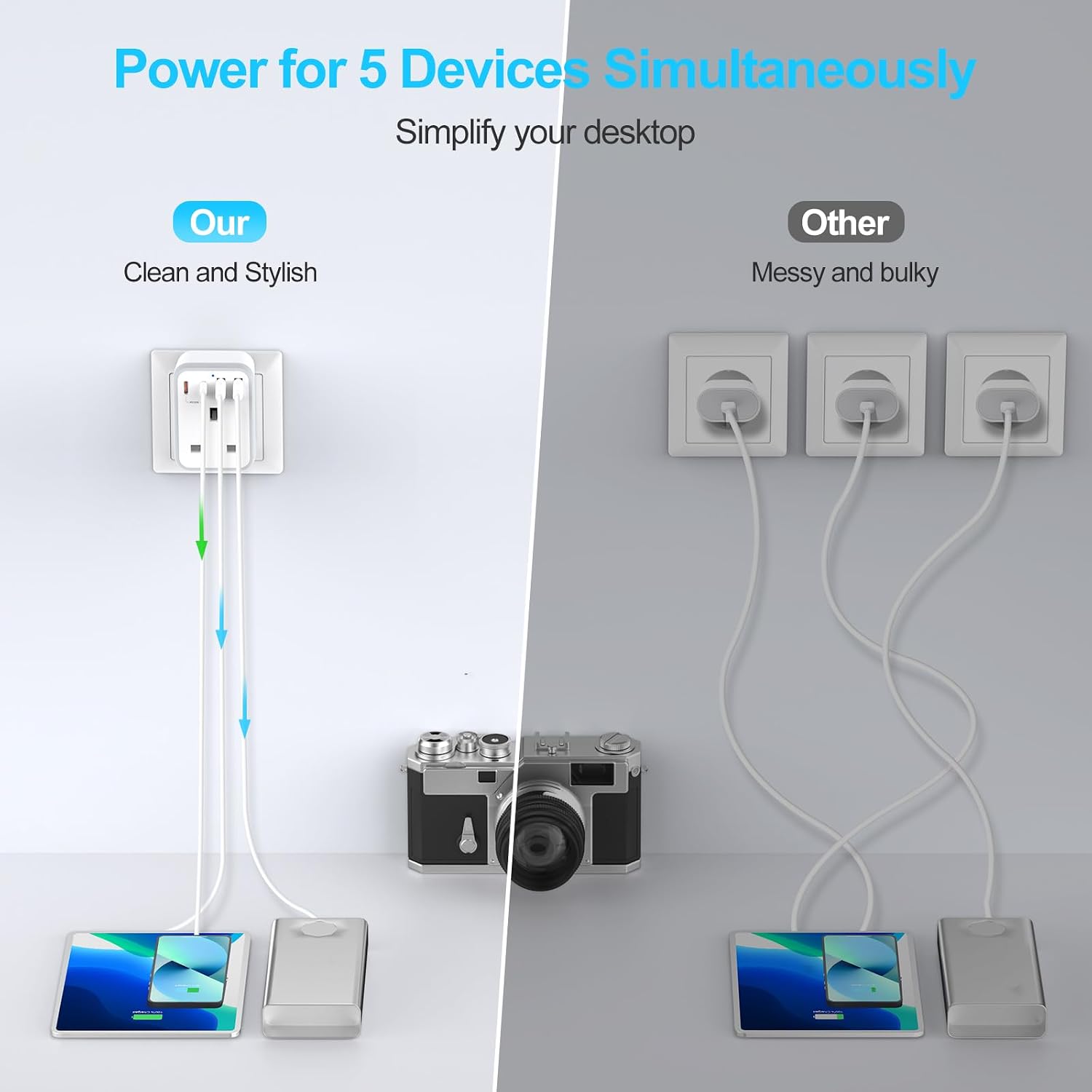 Thumbnail 5 de UK to European Travel Plug Adapter PD 20W