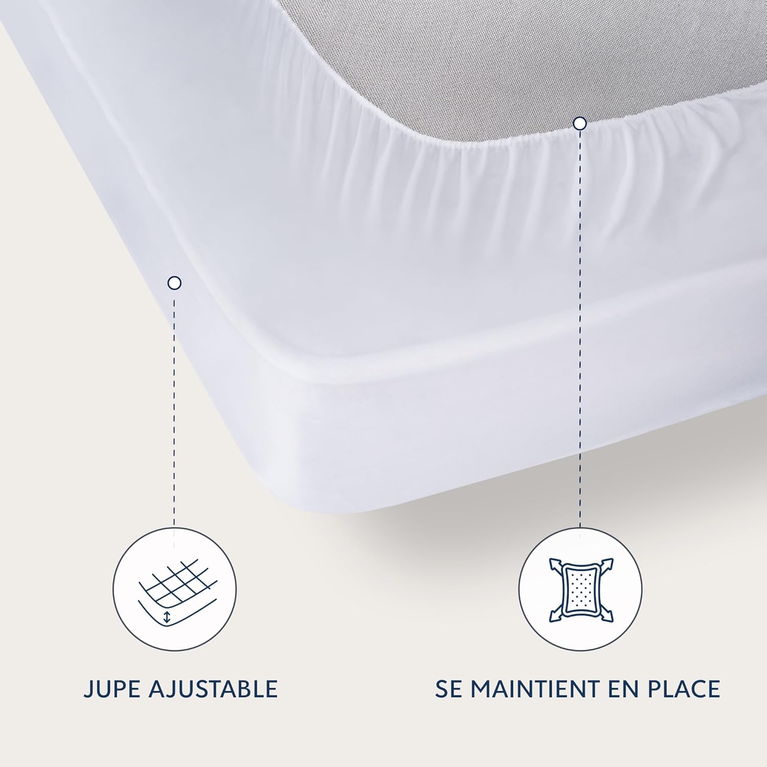 Thumbnail 3 de Dreamzie Protège-Matelas 90x190 Matelassé avec Bonnet 40 cm et Élastique Tout Autour – Alese 90x190 – Oeko-Tex et Respirant
