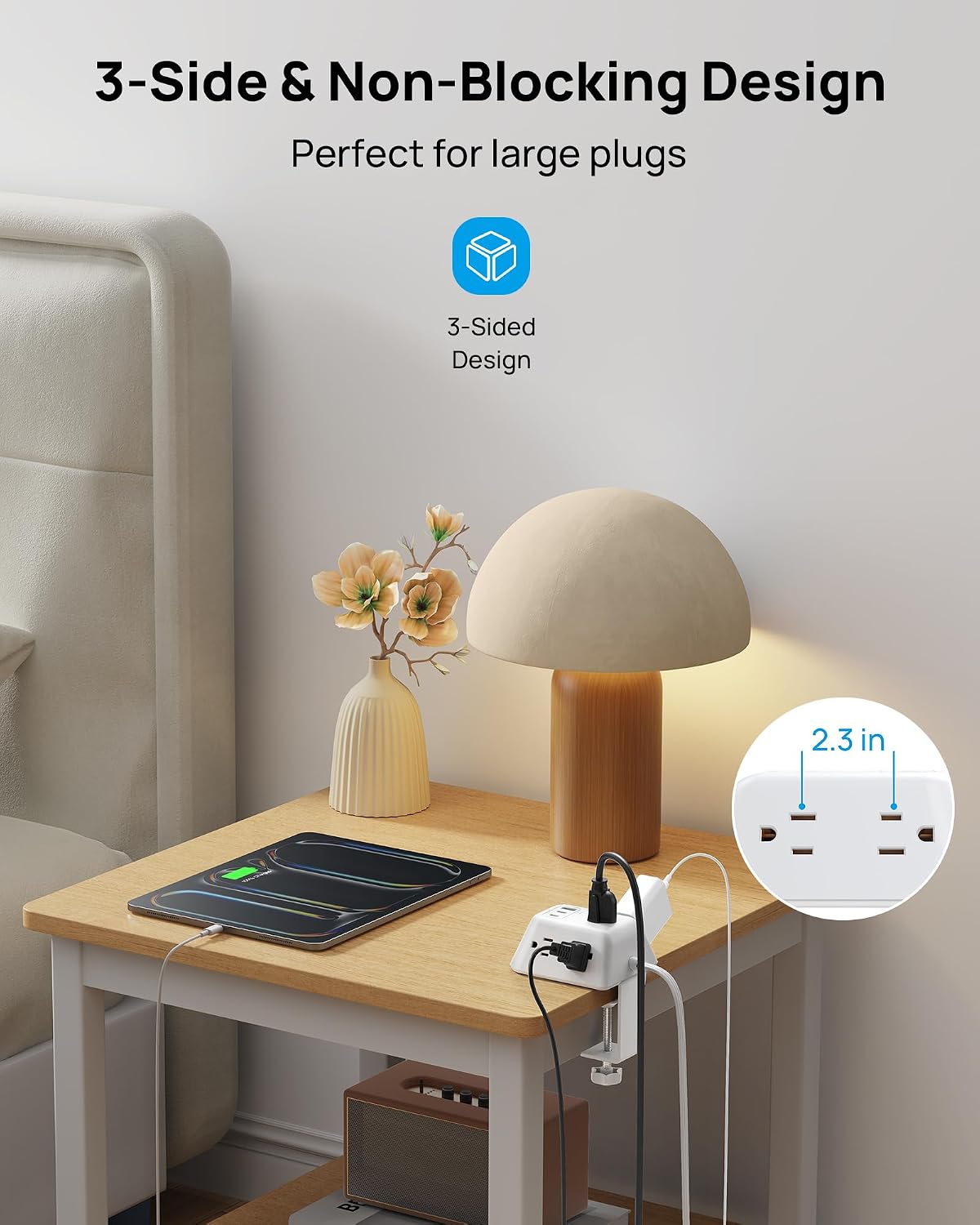 Thumbnail 5 de TROND TD-PS-US16C Desk Clamp Power Bar, 5 Outlets and 3 USB Ports