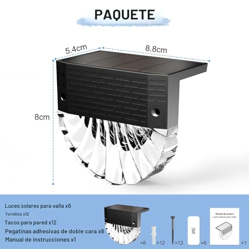 Thumbnail 6 de FIFlying Luces Solares Led Exterior Jardin (6 Piezas) – IP65, 3 Modos y Auto ON/OFF