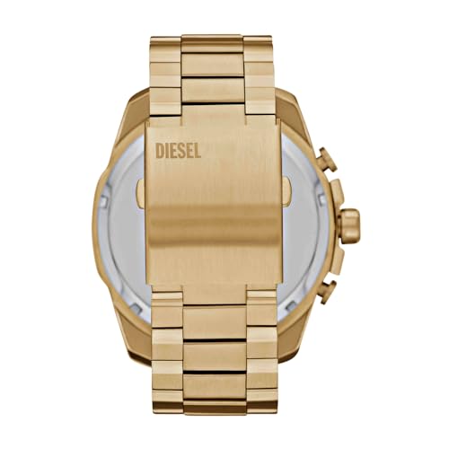 Detalle de Diesel Mega Chief Reloj para Hombre – Cronógrafo de Acero Dorado, 51 mm