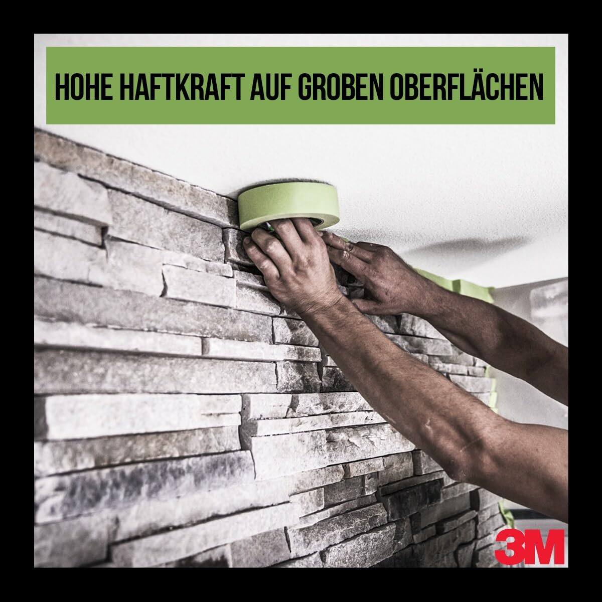 Thumbnail 6 de 3M Pro Malerabdeckband 2060 für grobe Oberflächen – 48 mm x 50 m, UV- und wasserbeständig, innen/außen
