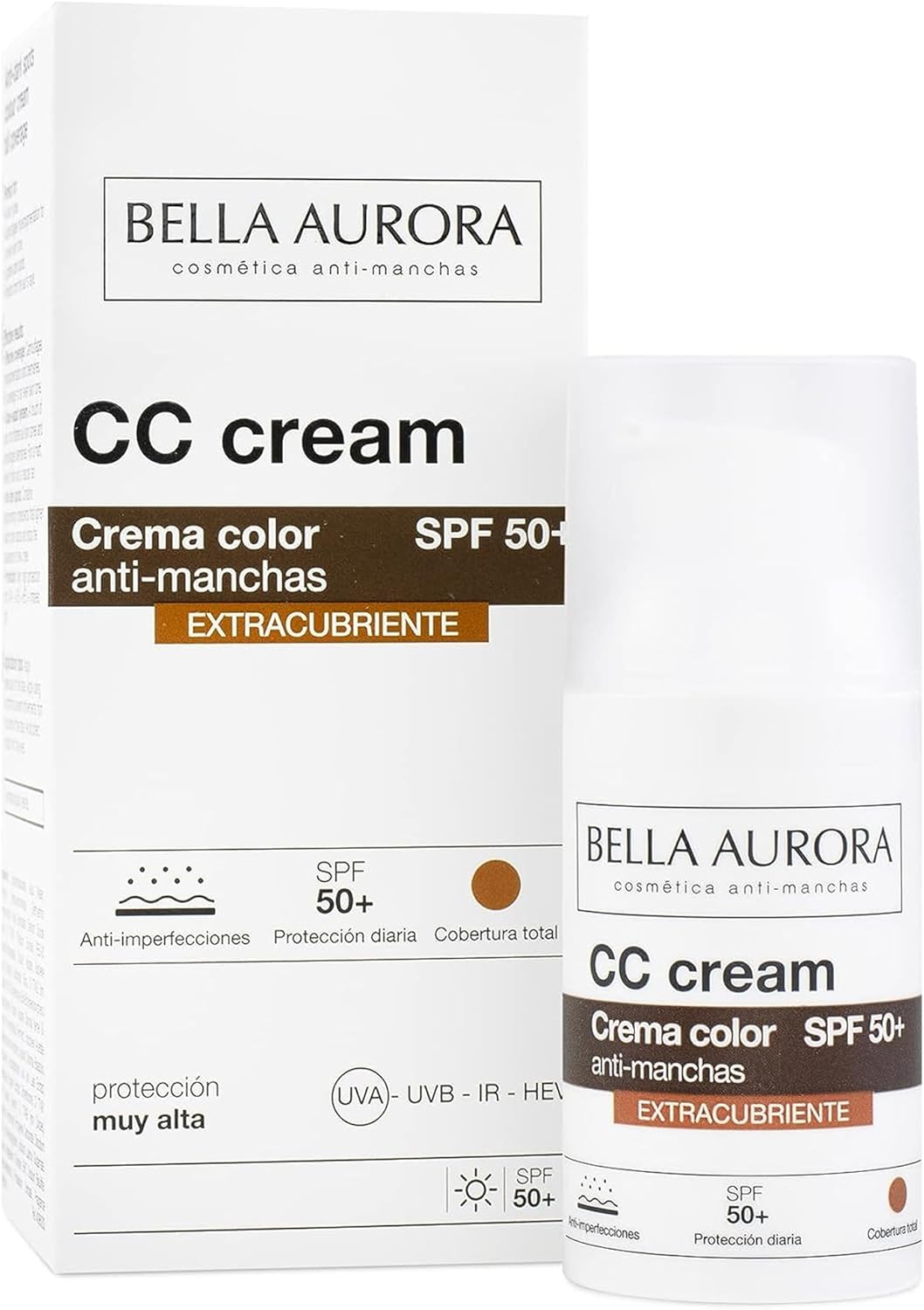 BELLA AURORA - CC Cream Antimanchas SPF50+ 🌞 Protección y Cobertura Total
