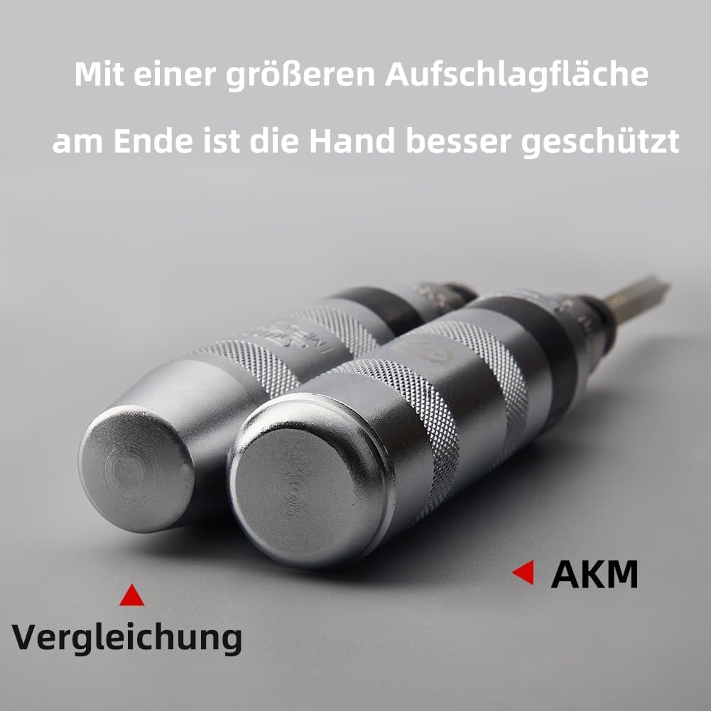 Thumbnail 4 de AKM TOOL manueller Wende-Schlagschrauber-Satz 1/2" – 12-teilig mit S2-Stahl-Bits und Schraubenausdrehern