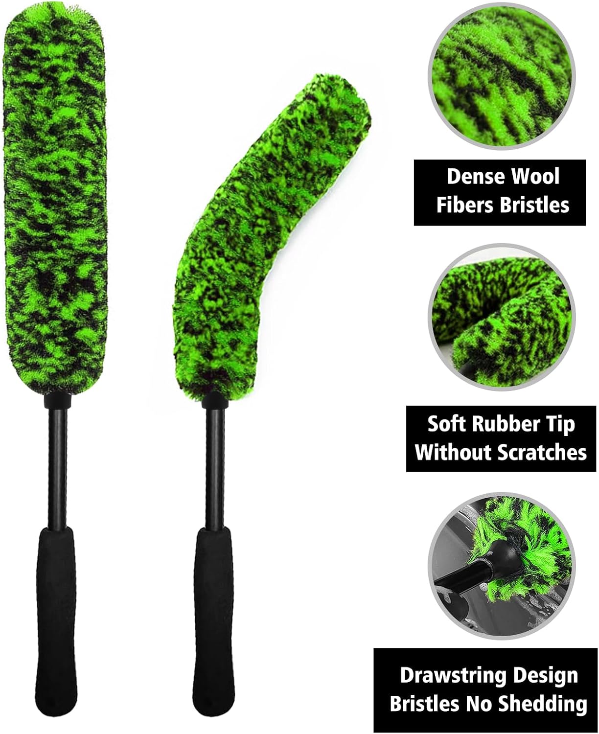 Thumbnail 6 de YeewayVeh 4PCS wheel cleaning kit 360° bendable brush 🧽
