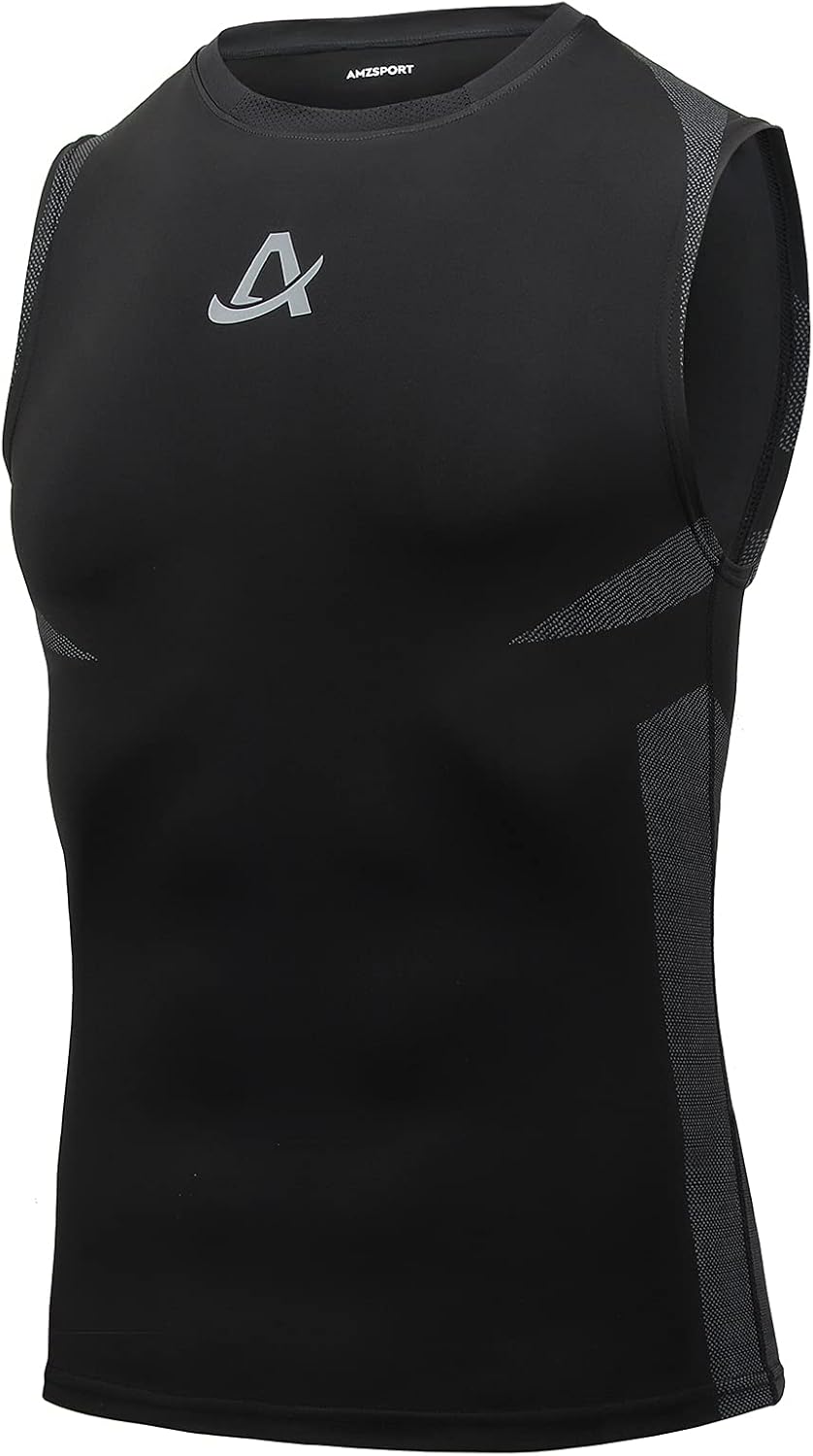 Thumbnail 5 de AMZSPORT Canotta Compression Uomo – maglia senza maniche ad asciugatura rapida per palestra e outdoor