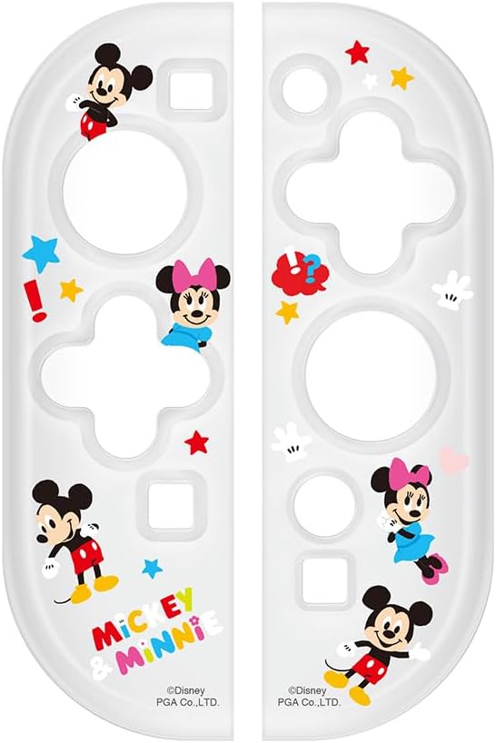 Detalle de Premium Style PG-DJ2C01MM ゲーム用コントローラカバー ミッキー&ミニー・クリアTPU